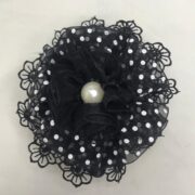 کلیپس مو حریر خال دار مشکی با طراحی نرم و سبک برای استفاده روزمره