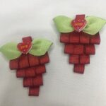 گل سر پشت انبری دست دوز خوشه انگور قرمز