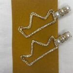 گلسر انبری ستاره طلایی با دیزاین مروارید و نگین – ۷ سانتی‌متری