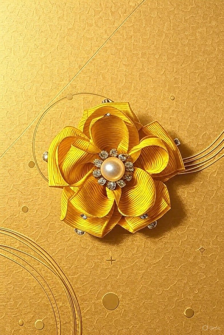 گل سینه زیبا و شیک دست‌ساز