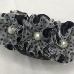 کلیپس مو سه گل روبان ساتن و حریر – ۱۱.۵ سانتی‌متری