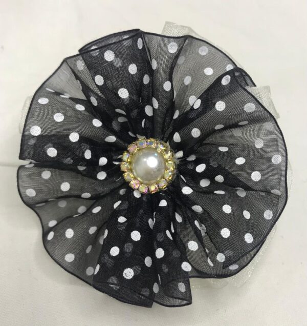 کش مو حریر ساده خالدار – قطر ۸ سانتی‌متری