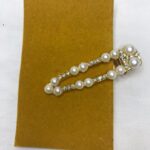 گلسر انبری طلایی با دیزاین مروارید – تکی – ۶.۵ سانتی‌متری