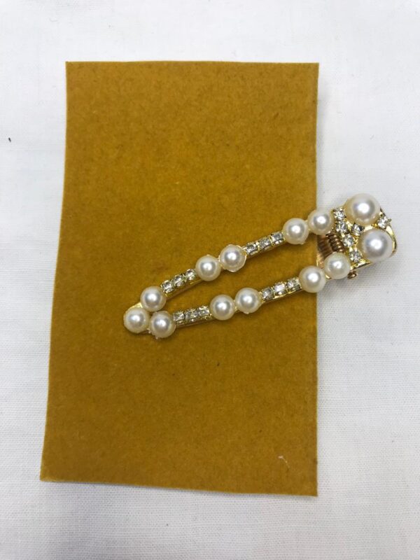 گلسر انبری طلایی با دیزاین مروارید – تکی – ۶.۵ سانتی‌متری